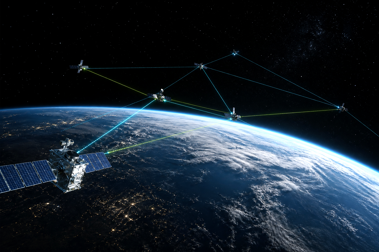 Satellite constellation coordinating over sparse orbital links